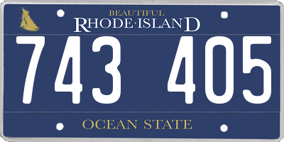 RI license plate 743405