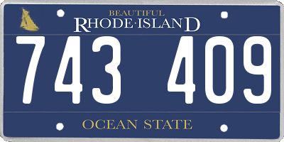 RI license plate 743409
