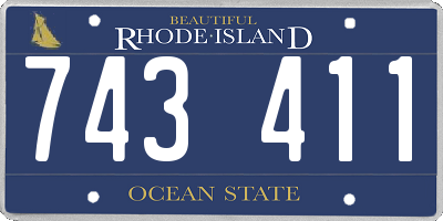 RI license plate 743411
