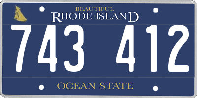 RI license plate 743412