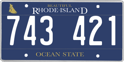 RI license plate 743421