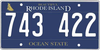 RI license plate 743422