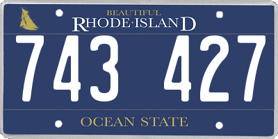 RI license plate 743427