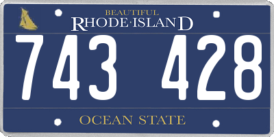 RI license plate 743428
