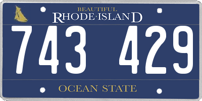RI license plate 743429