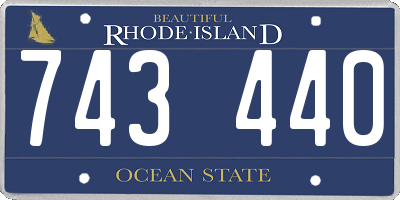 RI license plate 743440