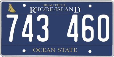 RI license plate 743460