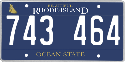 RI license plate 743464