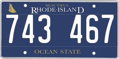 RI license plate 743467