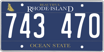 RI license plate 743470