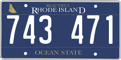 RI license plate 743471