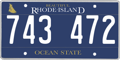 RI license plate 743472