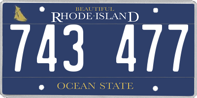 RI license plate 743477
