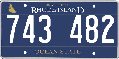 RI license plate 743482