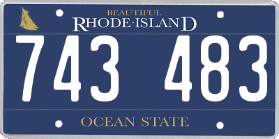 RI license plate 743483