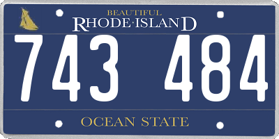 RI license plate 743484
