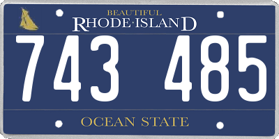 RI license plate 743485