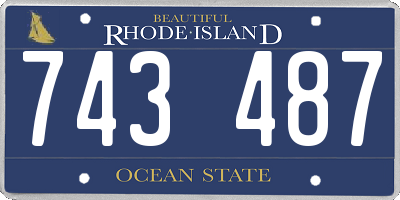 RI license plate 743487