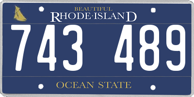 RI license plate 743489