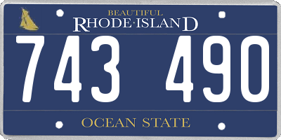RI license plate 743490