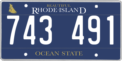 RI license plate 743491