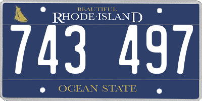 RI license plate 743497