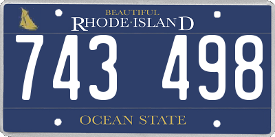 RI license plate 743498