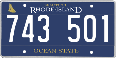 RI license plate 743501