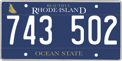 RI license plate 743502