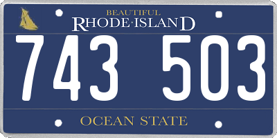 RI license plate 743503