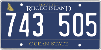 RI license plate 743505
