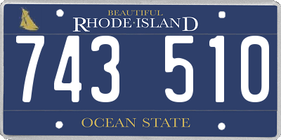 RI license plate 743510