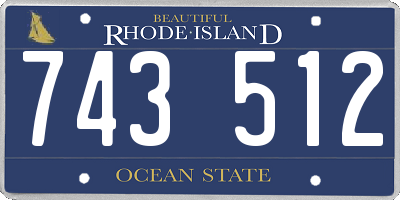 RI license plate 743512