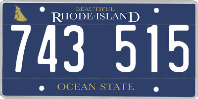 RI license plate 743515