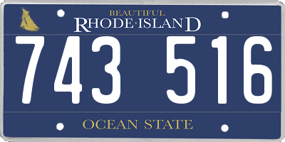 RI license plate 743516
