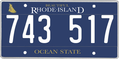 RI license plate 743517