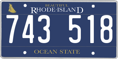 RI license plate 743518