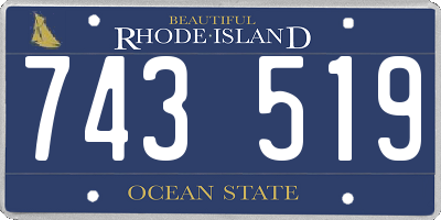 RI license plate 743519