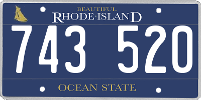 RI license plate 743520