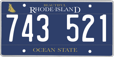 RI license plate 743521