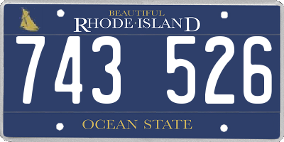 RI license plate 743526