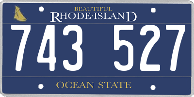 RI license plate 743527