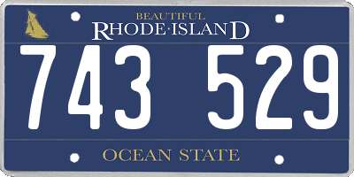 RI license plate 743529