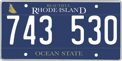 RI license plate 743530