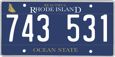 RI license plate 743531
