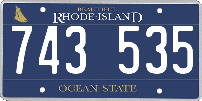 RI license plate 743535