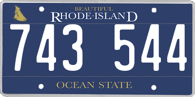 RI license plate 743544