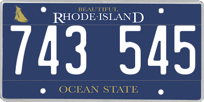 RI license plate 743545