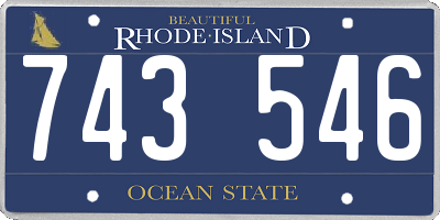 RI license plate 743546