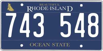 RI license plate 743548
